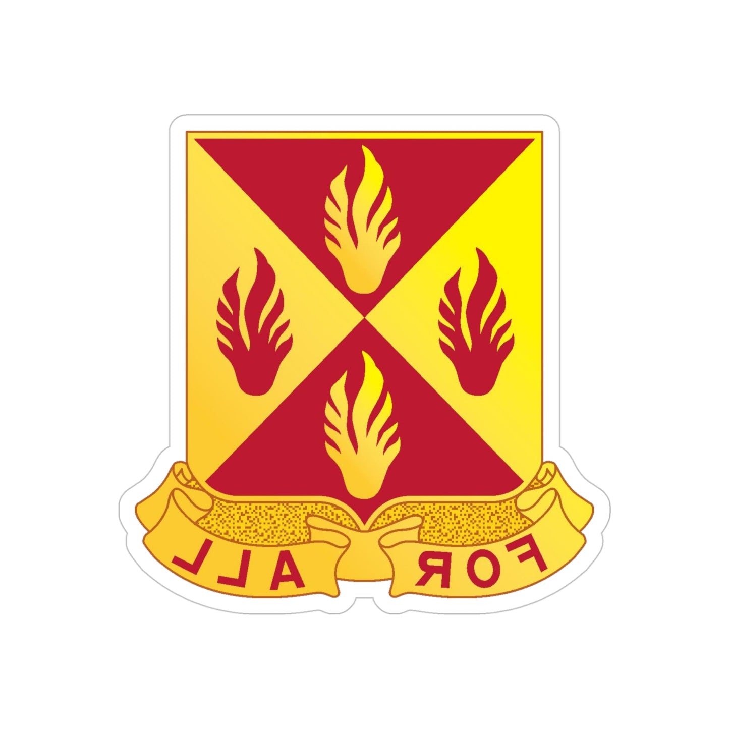 4 Maintenance Battalion (U.S. Army) REVERSE PRINT Transparent STICKER-4" × 4"-The Sticker Space