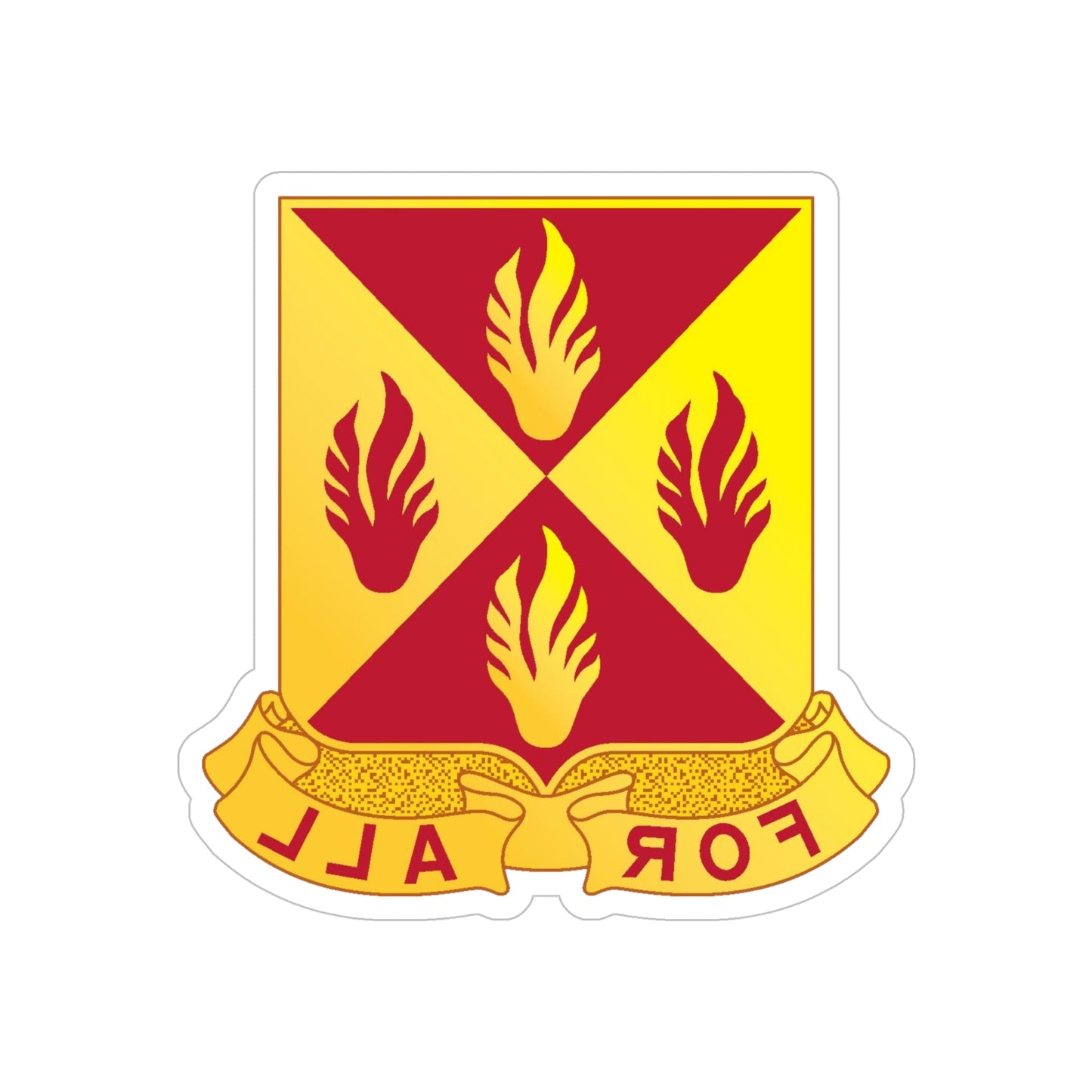 4 Maintenance Battalion (U.S. Army) REVERSE PRINT Transparent STICKER-5" × 5"-The Sticker Space