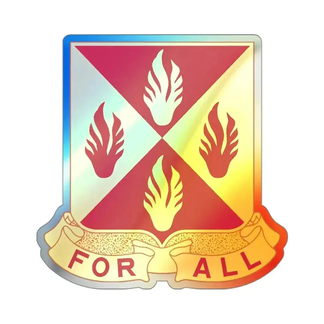 4 Maintenance Battalion (U.S. Army) Holographic STICKER Die-Cut Vinyl Decal 3 Inch Holographic - The Sticker Space