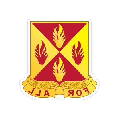 4 Maintenance Battalion (U.S. Army) REVERSE PRINT Transparent Die-Cut STICKER 3 Inch Die-Cut Transparent - The Sticker Space