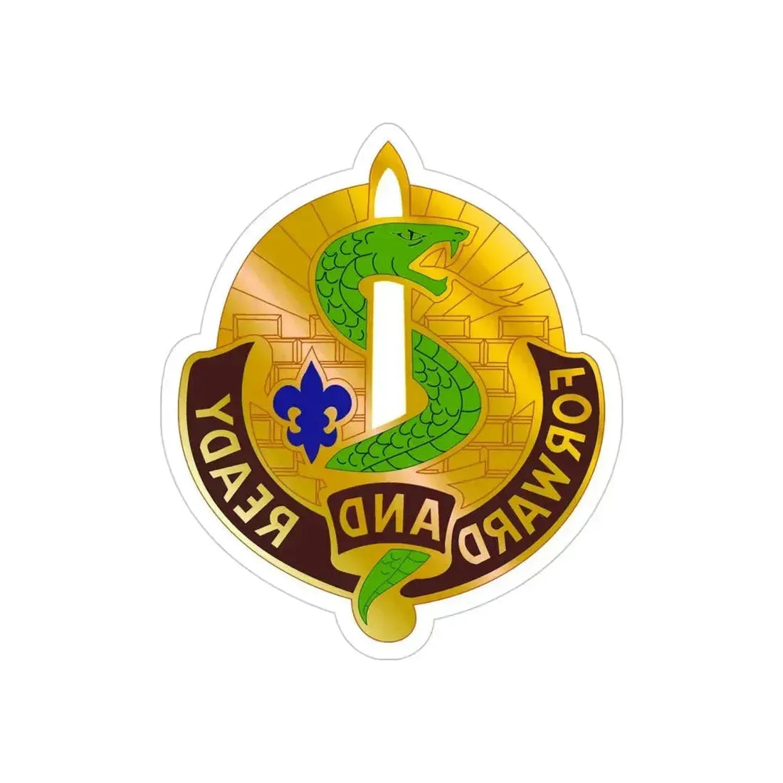 4 Medical Brigade 2 (U.S. Army) REVERSE PRINT Transparent Die-Cut STICKER 4 Inch Die-Cut Transparent - The Sticker Space