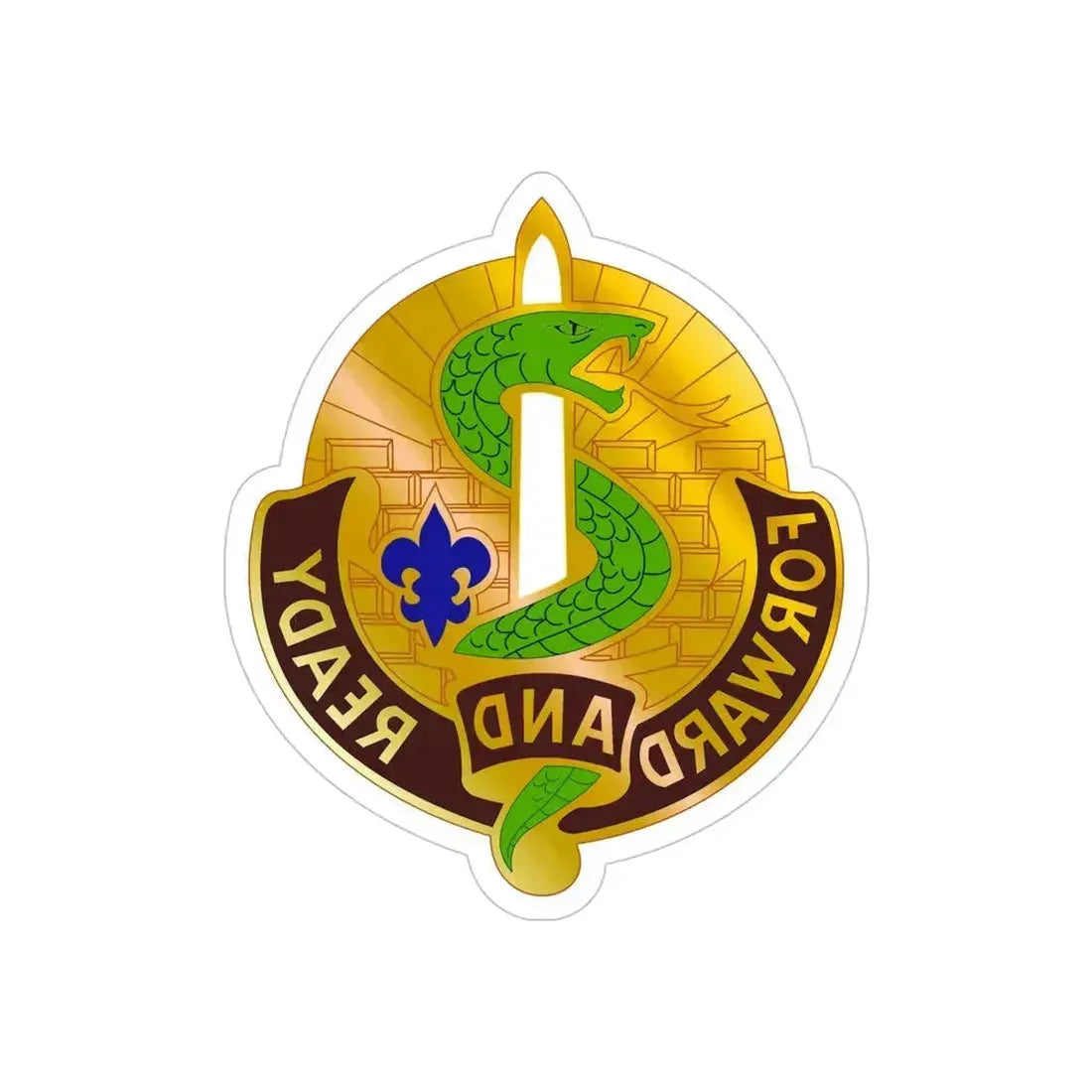 4 Medical Brigade 2 (U.S. Army) REVERSE PRINT Transparent Die-Cut STICKER 5 Inch Die-Cut Transparent - The Sticker Space