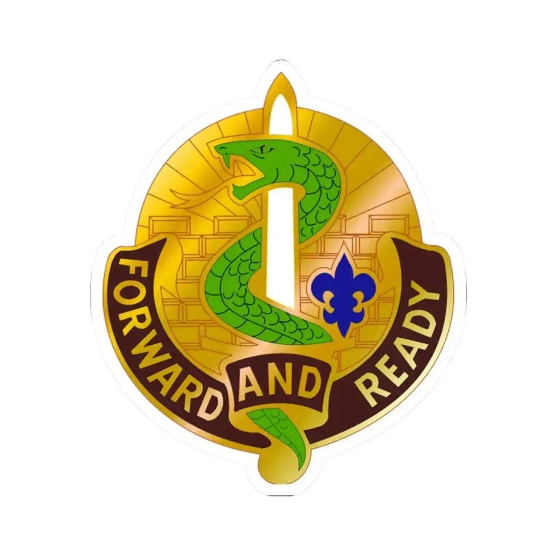 4 Medical Brigade 2 (U.S. Army) STICKER Vinyl Kiss-Cut Decal 2 Inch White - The Sticker Space