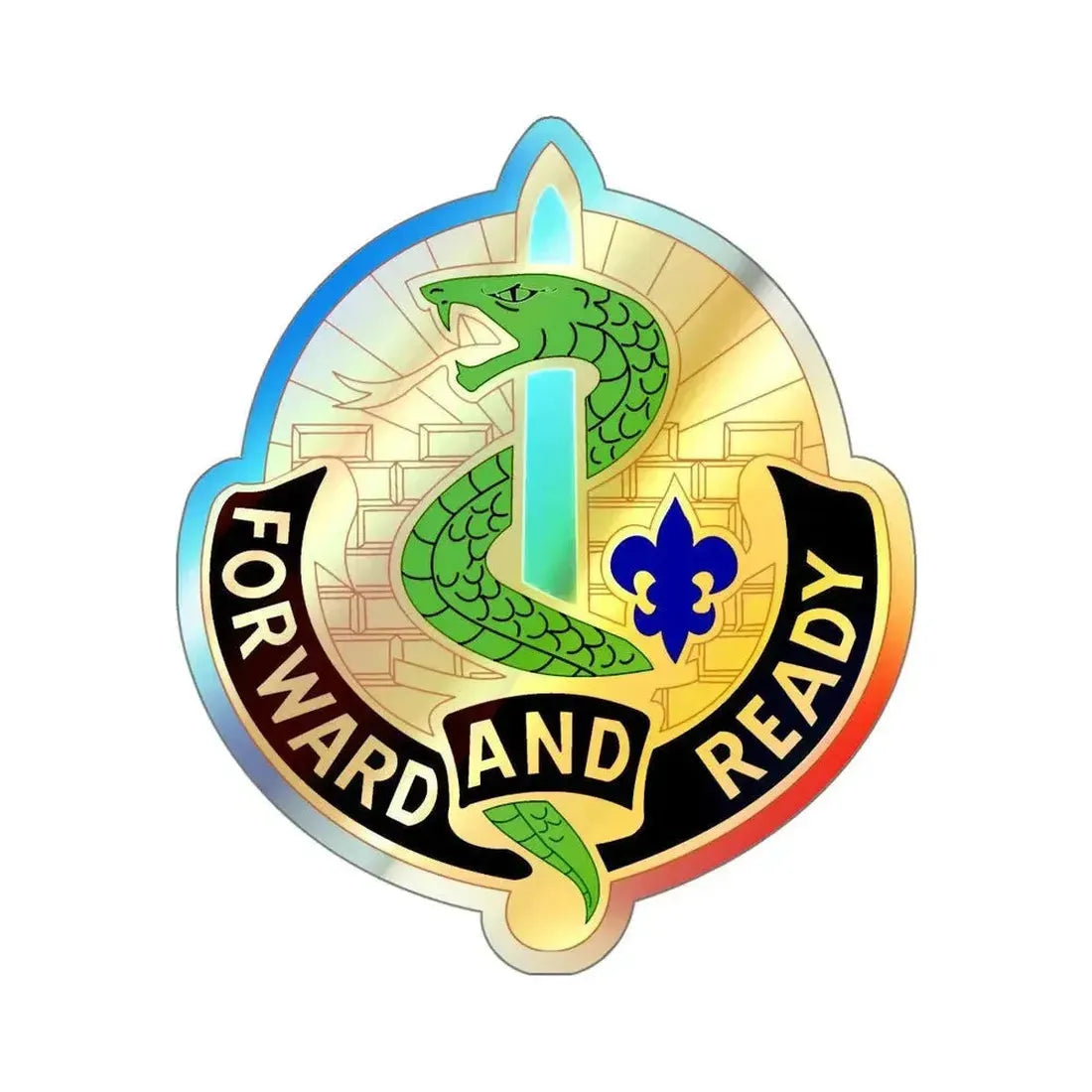 4 Medical Brigade v2 (U.S. Army) Holographic STICKER Die-Cut Vinyl Decal - The Sticker Space