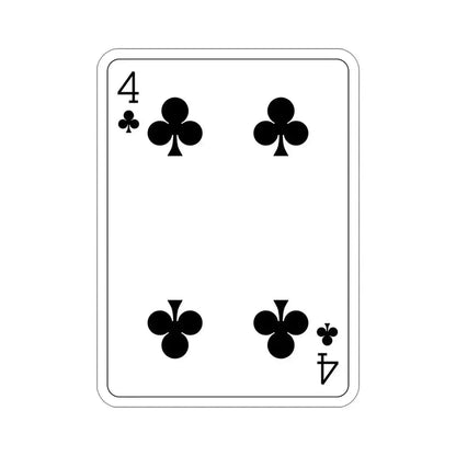 4 of Clubs Playing Card STICKER Vinyl Die-Cut Decal 5 Inch - The Sticker Space