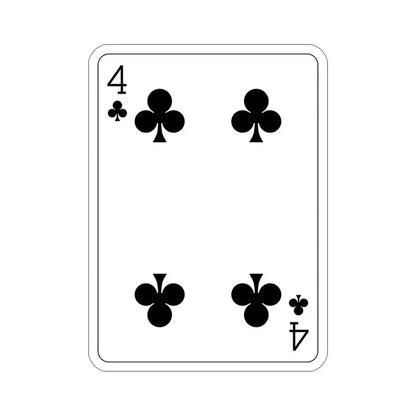 4 of Clubs Playing Card STICKER Vinyl Die-Cut Decal 6 Inch - The Sticker Space
