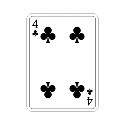 4 of Clubs Playing Card STICKER Vinyl Die-Cut Decal - The Sticker Space