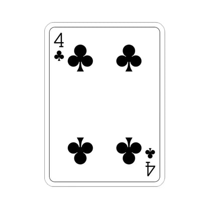 4 of Clubs Playing Card STICKER Vinyl Die-Cut Decal - The Sticker Space
