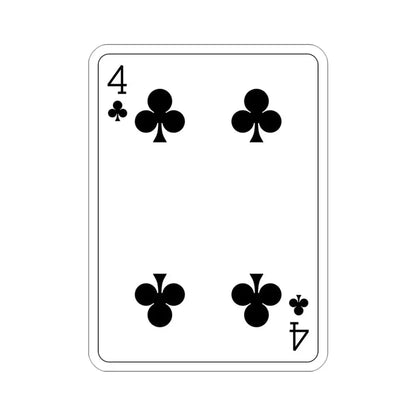 4 of Clubs Playing Card STICKER Vinyl Die-Cut Decal - The Sticker Space