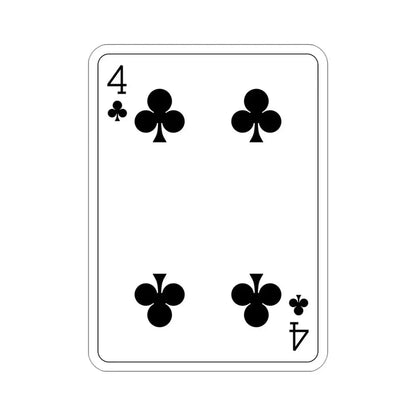4 of Clubs Playing Card STICKER Vinyl Die-Cut Decal - The Sticker Space