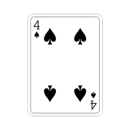 4 of Spades Playing Card STICKER Vinyl Die-Cut Decal 2 Inch - The Sticker Space