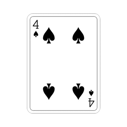 4 of Spades Playing Card STICKER Vinyl Die-Cut Decal 2 Inch - The Sticker Space