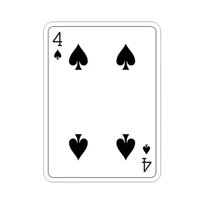 4 of Spades Playing Card STICKER Vinyl Die-Cut Decal 3 Inch - The Sticker Space