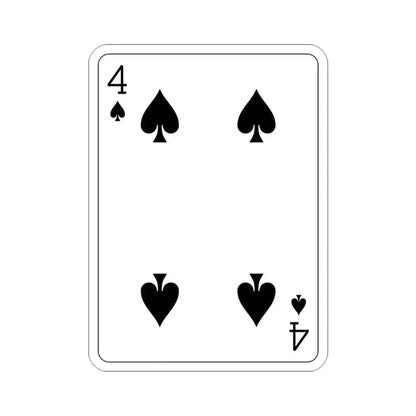 4 of Spades Playing Card STICKER Vinyl Die-Cut Decal 3 Inch - The Sticker Space