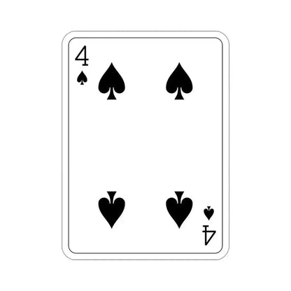 4 of Spades Playing Card STICKER Vinyl Die-Cut Decal 5 Inch - The Sticker Space