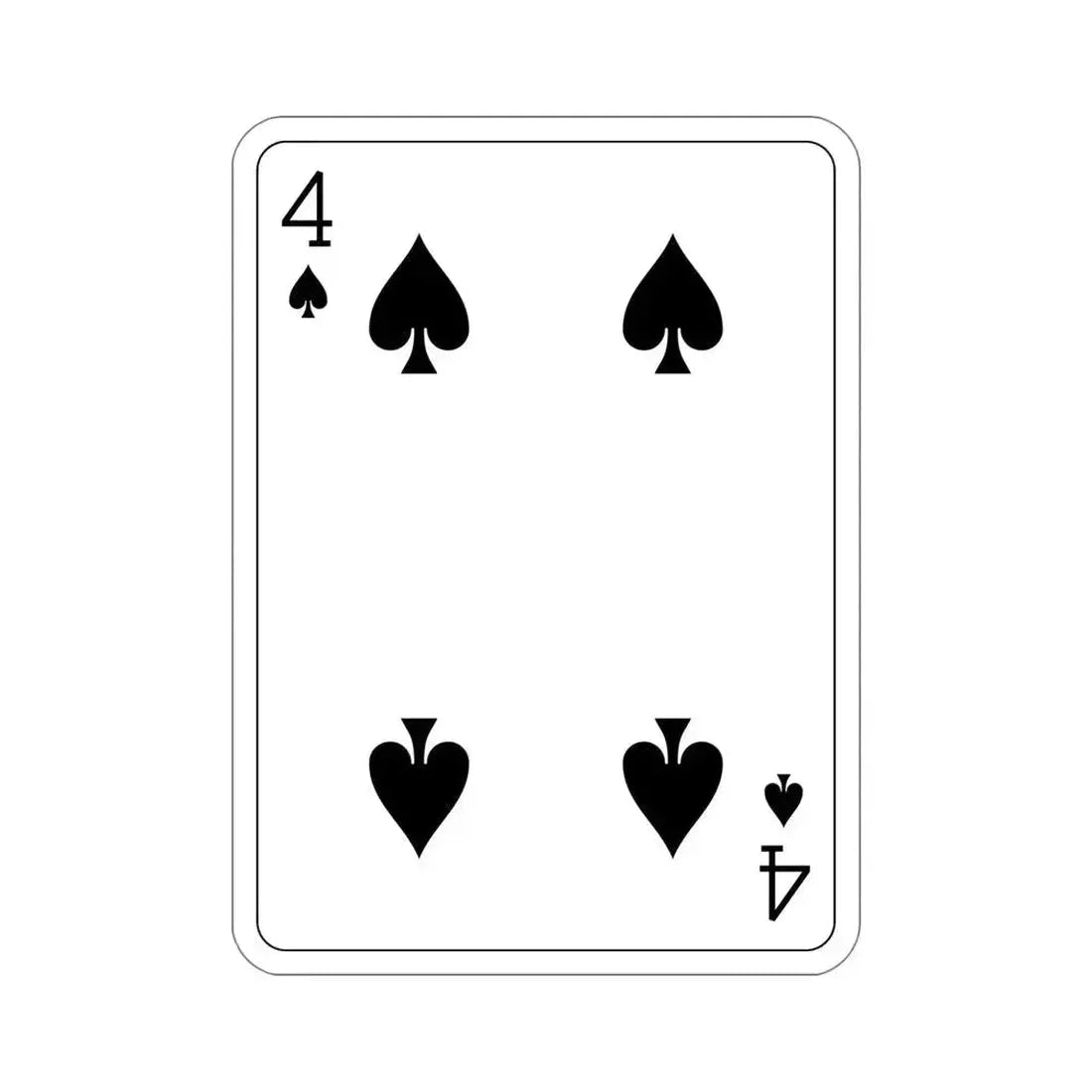 4 of Spades Playing Card STICKER Vinyl Die-Cut Decal 5 Inch - The Sticker Space