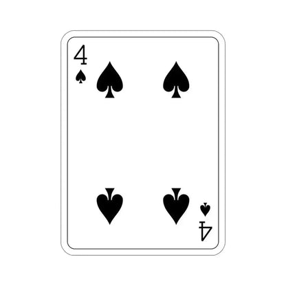 4 of Spades Playing Card STICKER Vinyl Die-Cut Decal 6 Inch - The Sticker Space