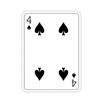 4 of Spades Playing Card STICKER Vinyl Die-Cut Decal 6 Inch - The Sticker Space