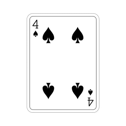 4 of Spades Playing Card STICKER Vinyl Die-Cut Decal - The Sticker Space