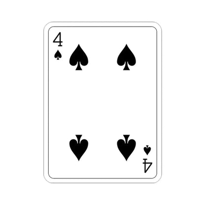 4 of Spades Playing Card STICKER Vinyl Die-Cut Decal - The Sticker Space