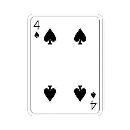 4 of Spades Playing Card STICKER Vinyl Die-Cut Decal - The Sticker Space