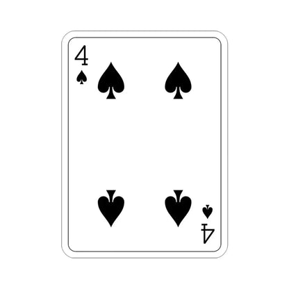 4 of Spades Playing Card STICKER Vinyl Die-Cut Decal - The Sticker Space