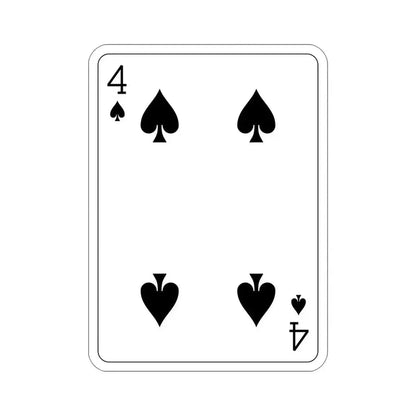 4 of Spades Playing Card STICKER Vinyl Die-Cut Decal - The Sticker Space