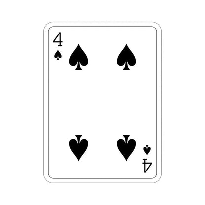 4 of Spades Playing Card STICKER Vinyl Die-Cut Decal - The Sticker Space