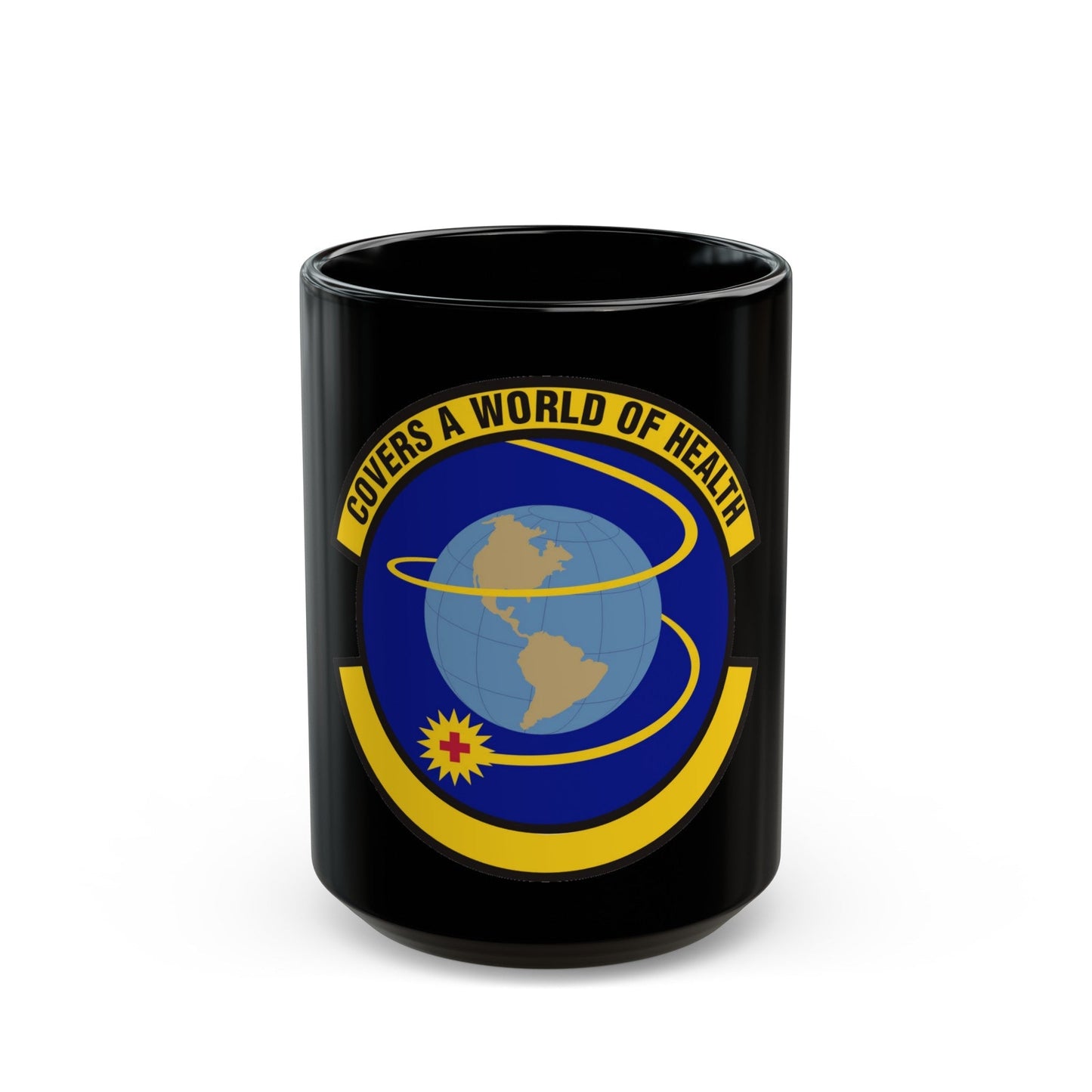 4 Operational Medical Readiness Squadron ACC (U.S. Air Force) Black Coffee Mug-15oz-The Sticker Space