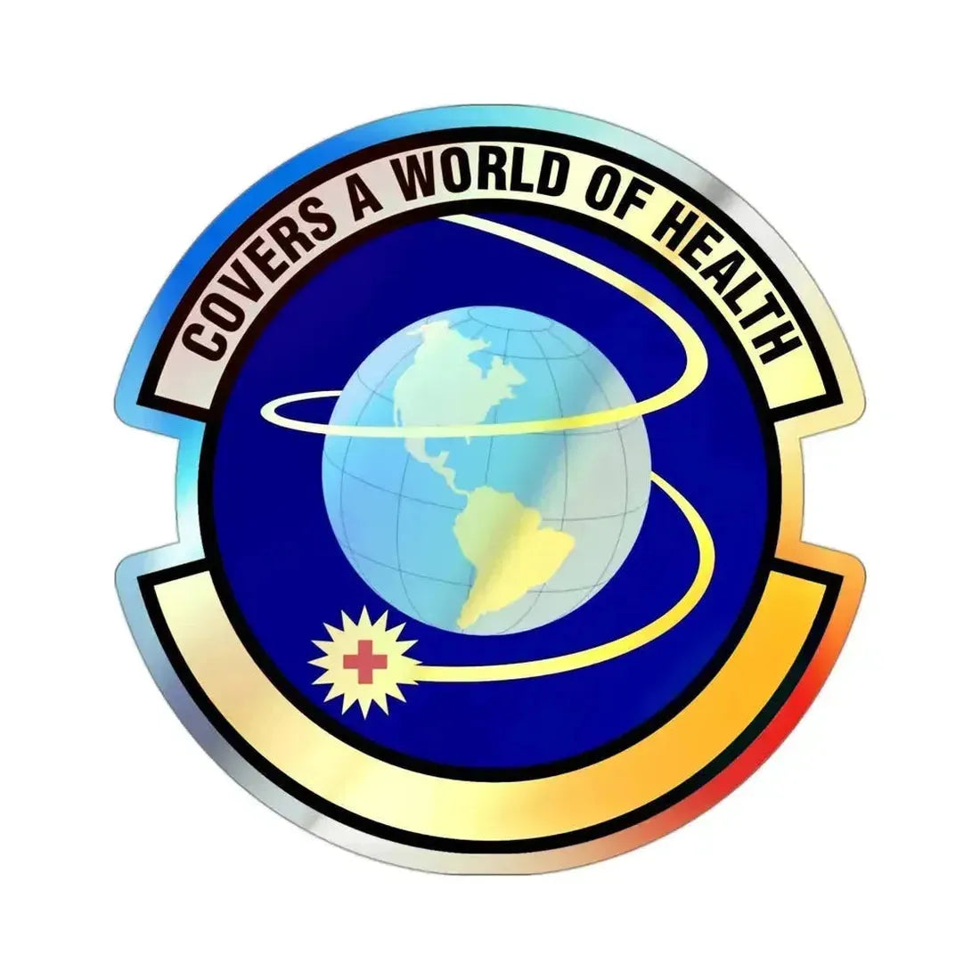 4 Operational Medical Readiness Squadron ACC (U.S. Air Force) Holographic STICKER Die-Cut Vinyl Decal 3 Inch - The Sticker Space