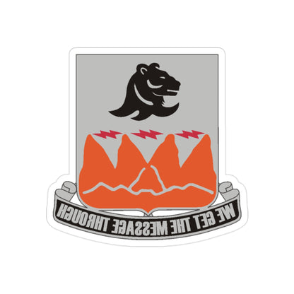 4 Signal Battalion (U.S. Army) REVERSE PRINT Transparent STICKER-2" × 2"-The Sticker Space