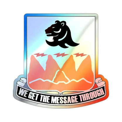 4 Signal Battalion (U.S. Army) Holographic STICKER Die-Cut Vinyl Decal 2 Inch Holographic - The Sticker Space