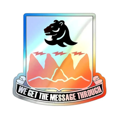 4 Signal Battalion (U.S. Army) Holographic STICKER Die-Cut Vinyl Decal 3 Inch Holographic - The Sticker Space