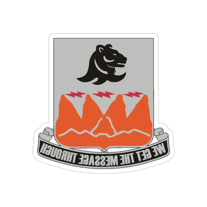 4 Signal Battalion (U.S. Army) REVERSE PRINT Transparent Die-Cut STICKER 4 Inch Die-Cut Transparent - The Sticker Space
