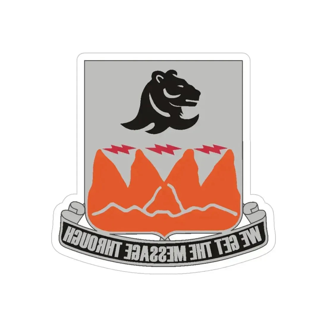 4 Signal Battalion (U.S. Army) REVERSE PRINT Transparent Die-Cut STICKER 6 Inch Die-Cut Transparent - The Sticker Space