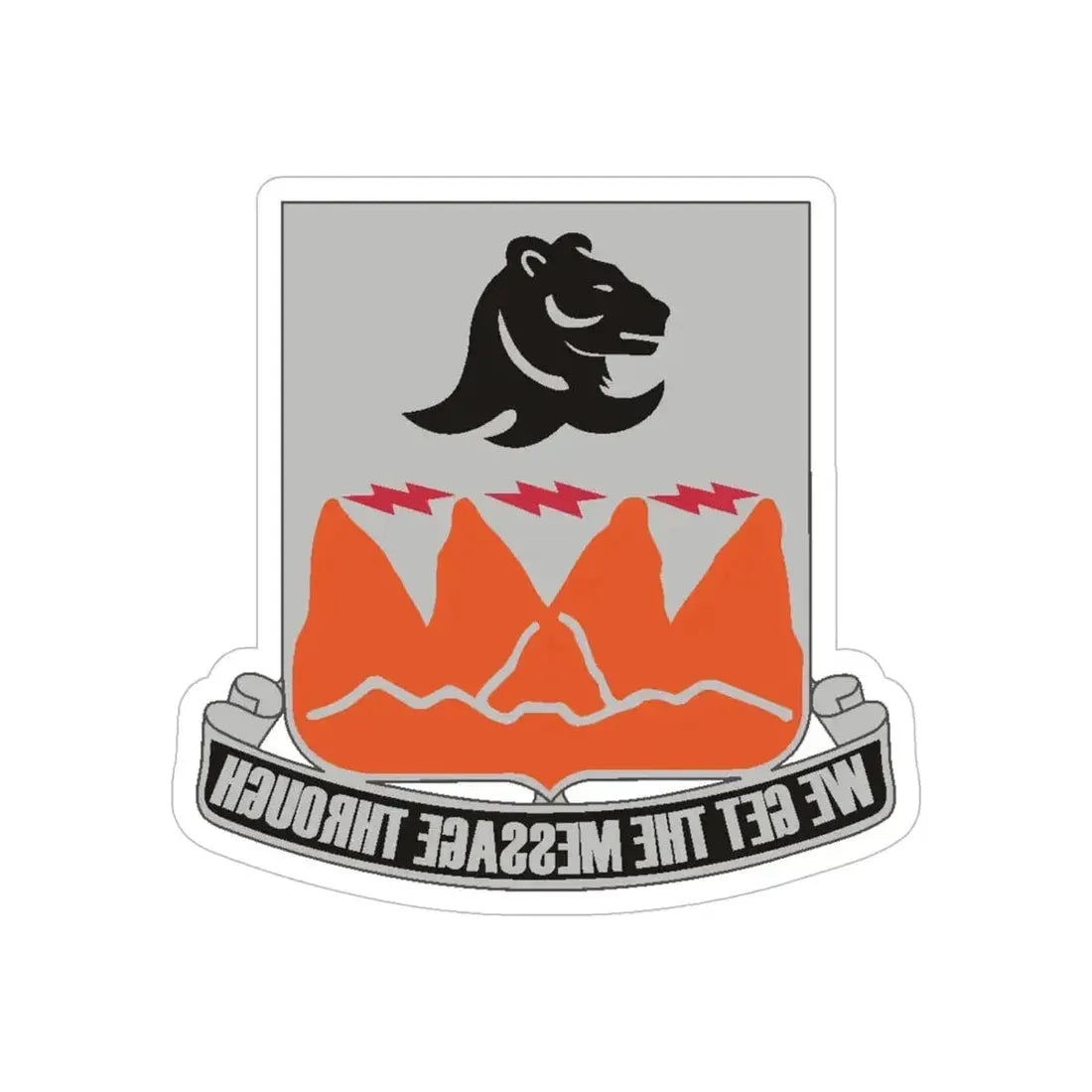 4 Signal Battalion (U.S. Army) REVERSE PRINT Transparent Die-Cut STICKER - The Sticker Space