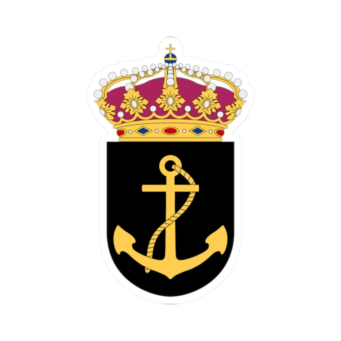 4. sjöstridsflottiljen vapen (Sweden) (Coat of Arms) STICKER Vinyl Kiss-Cut Decal 2 Inch White - The Sticker Space