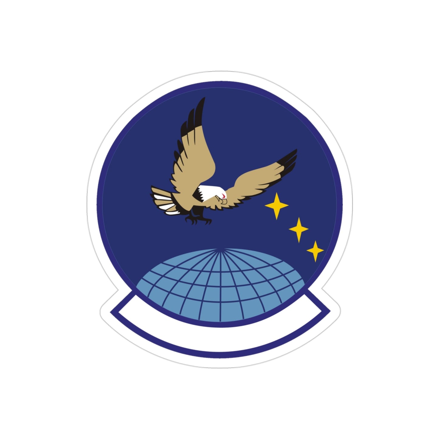 4 Space Control Squadron AFSPC (U.S. Air Force) REVERSE PRINT Transparent STICKER-3" × 3"-The Sticker Space