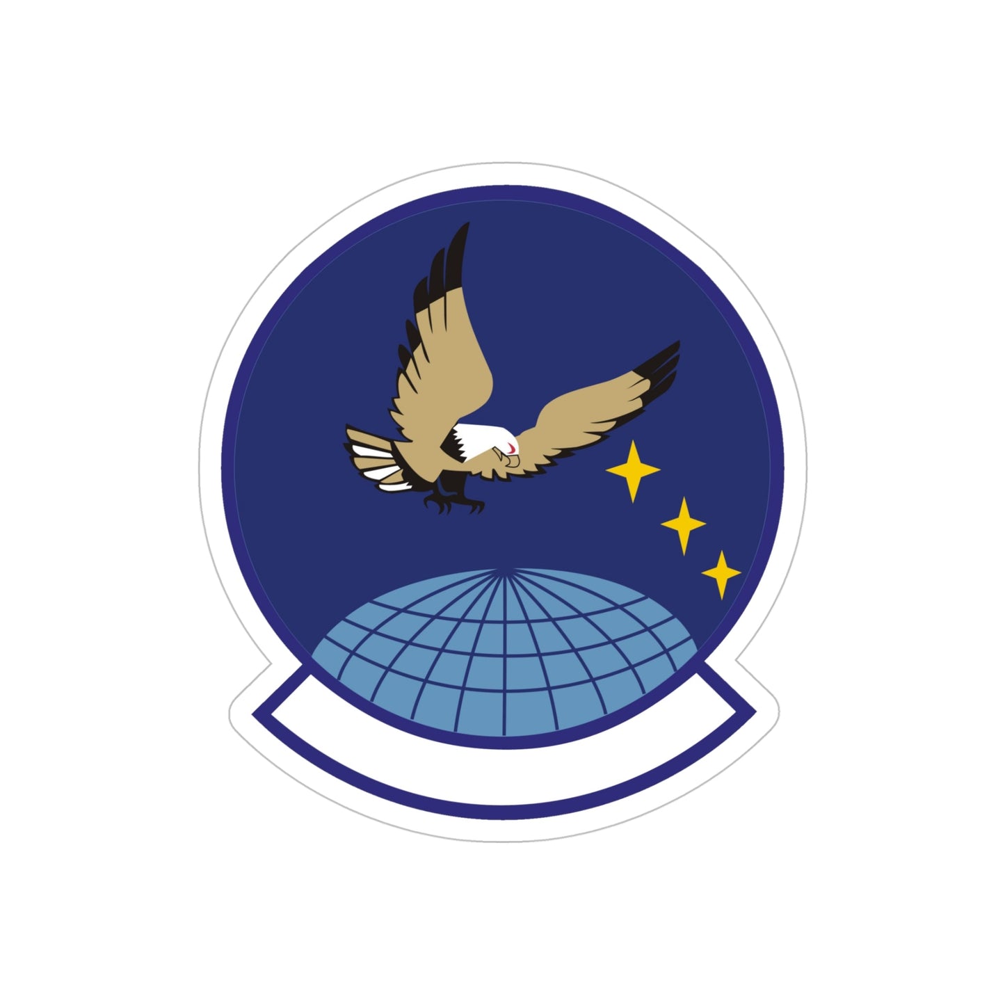 4 Space Control Squadron AFSPC (U.S. Air Force) REVERSE PRINT Transparent STICKER-5" × 5"-The Sticker Space