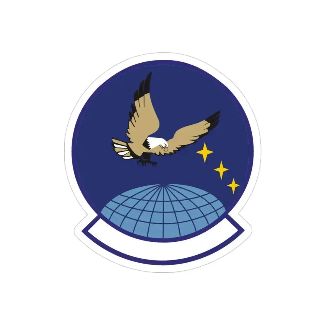 4 Space Control Squadron AFSPC (U.S. Air Force) REVERSE PRINT Transparent Die-Cut STICKER 3 Inch Die-Cut Transparent - The Sticker Space