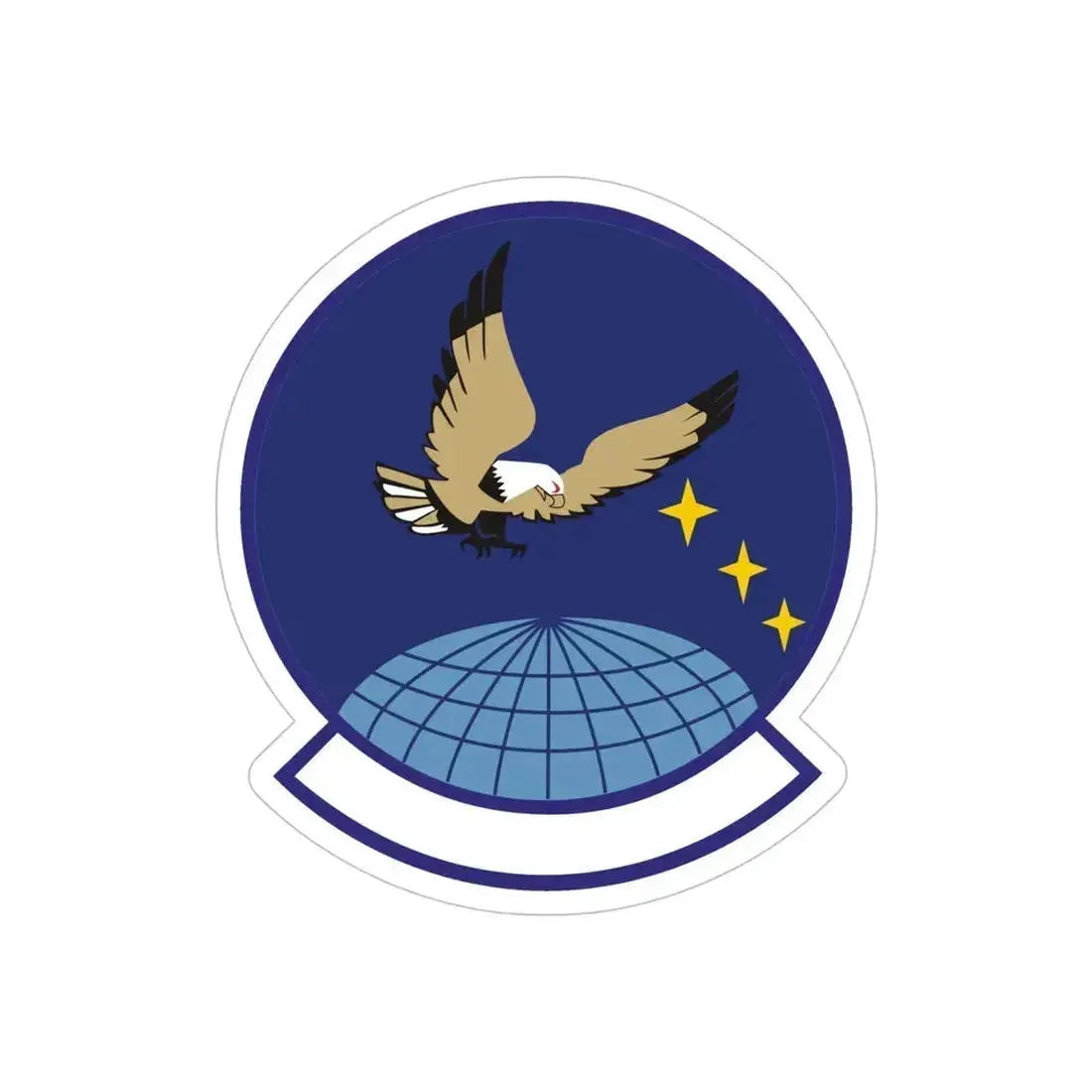 4 Space Control Squadron AFSPC (U.S. Air Force) REVERSE PRINT Transparent Die-Cut STICKER 5 Inch Die-Cut Transparent - The Sticker Space