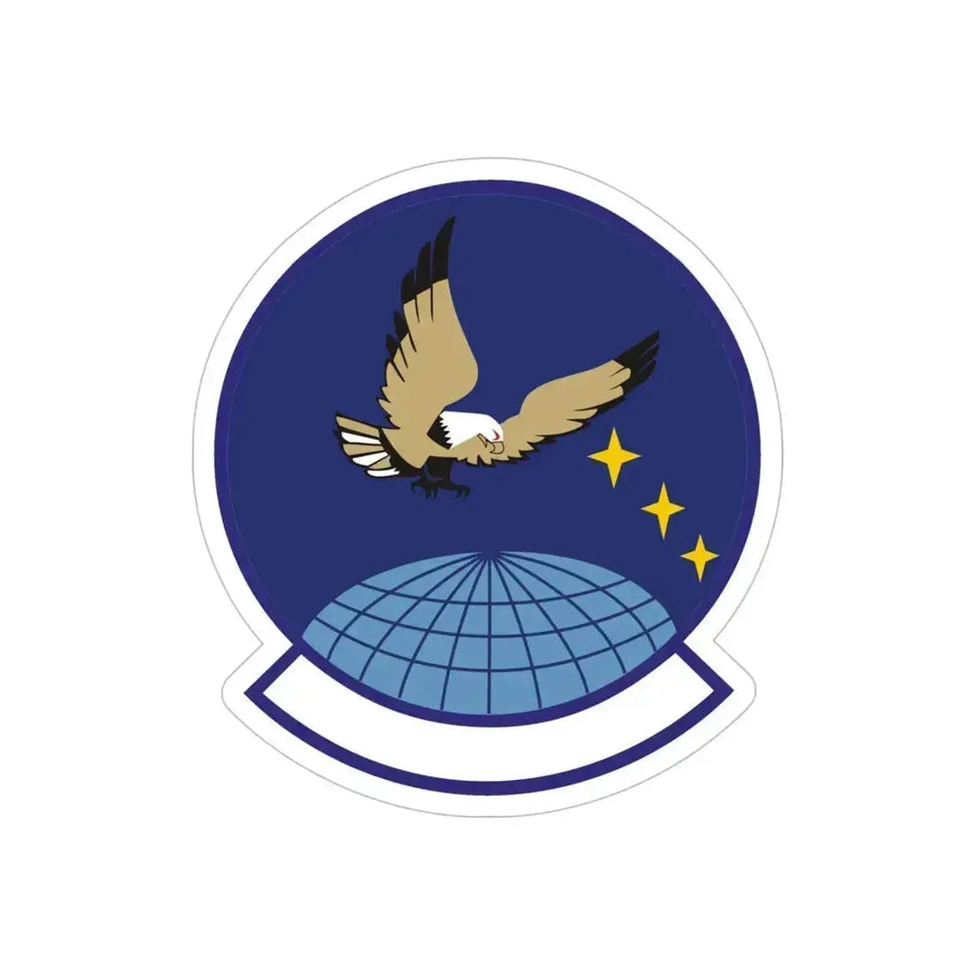 4 Space Control Squadron AFSPC (U.S. Air Force) REVERSE PRINT Transparent Die-Cut STICKER 6 Inch Die-Cut Transparent - The Sticker Space