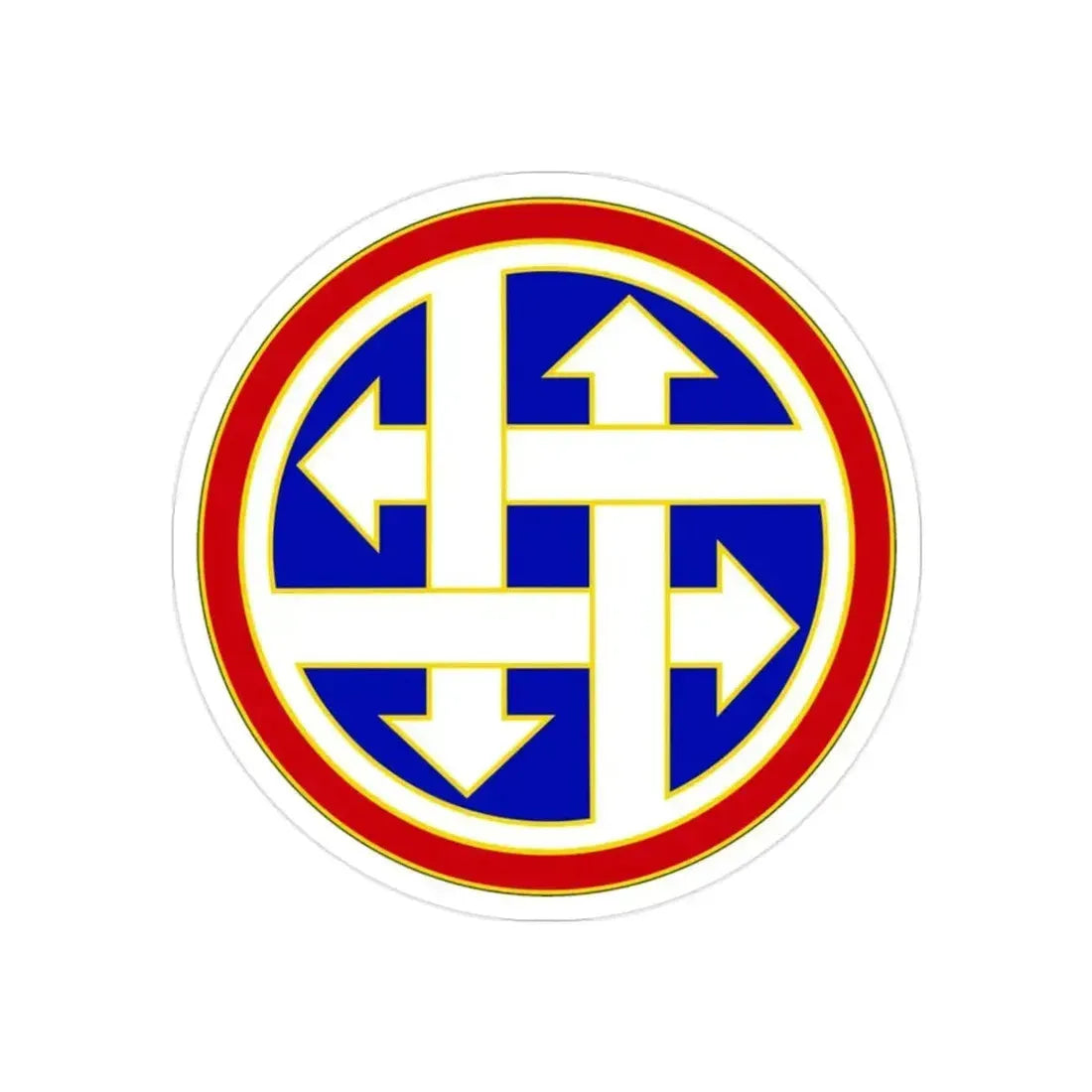 4 Sustainment Command (U.S. Army) REVERSE PRINT Transparent Die-Cut STICKER 2 Inch Die-Cut Transparent - The Sticker Space