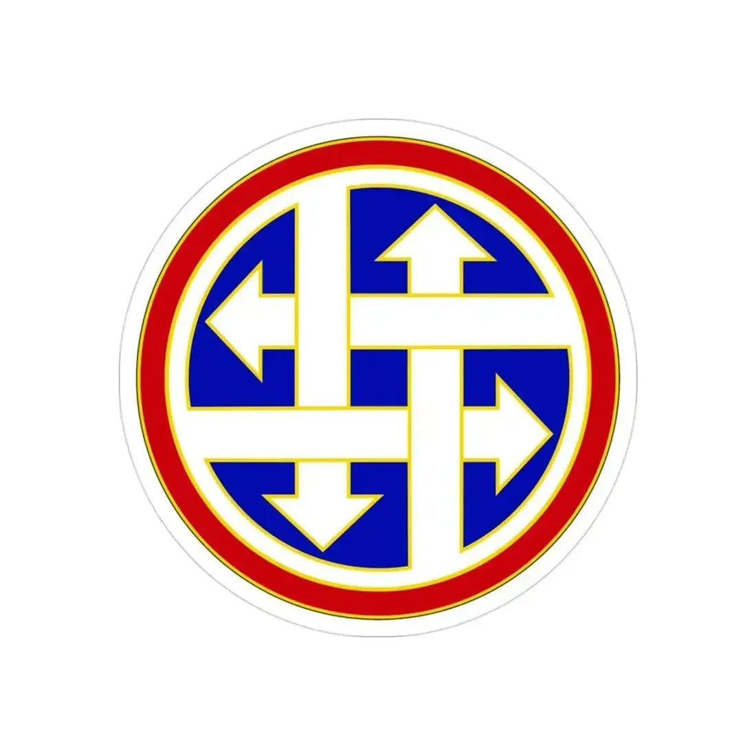 4 Sustainment Command (U.S. Army) REVERSE PRINT Transparent Die-Cut STICKER 3 Inch Die-Cut Transparent - The Sticker Space