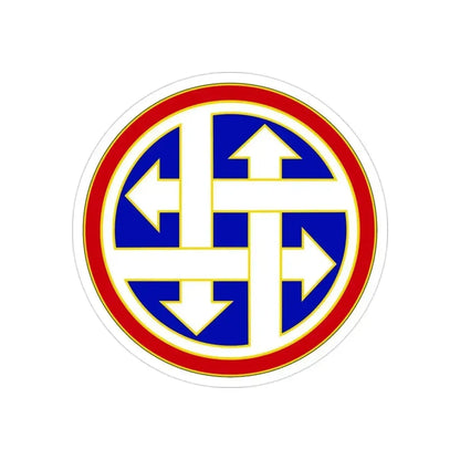 4 Sustainment Command (U.S. Army) REVERSE PRINT Transparent Die-Cut STICKER 3 Inch Die-Cut Transparent - The Sticker Space