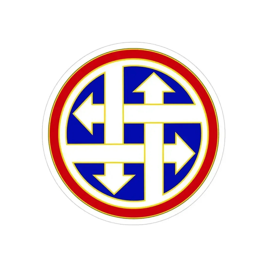 4 Sustainment Command (U.S. Army) REVERSE PRINT Transparent Die-Cut STICKER 4 Inch Die-Cut Transparent - The Sticker Space