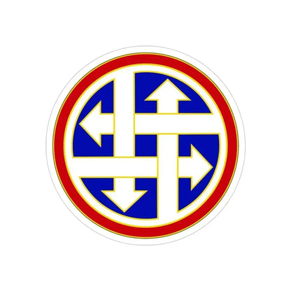 4 Sustainment Command (U.S. Army) REVERSE PRINT Transparent Die-Cut STICKER 4 Inch Die-Cut Transparent - The Sticker Space