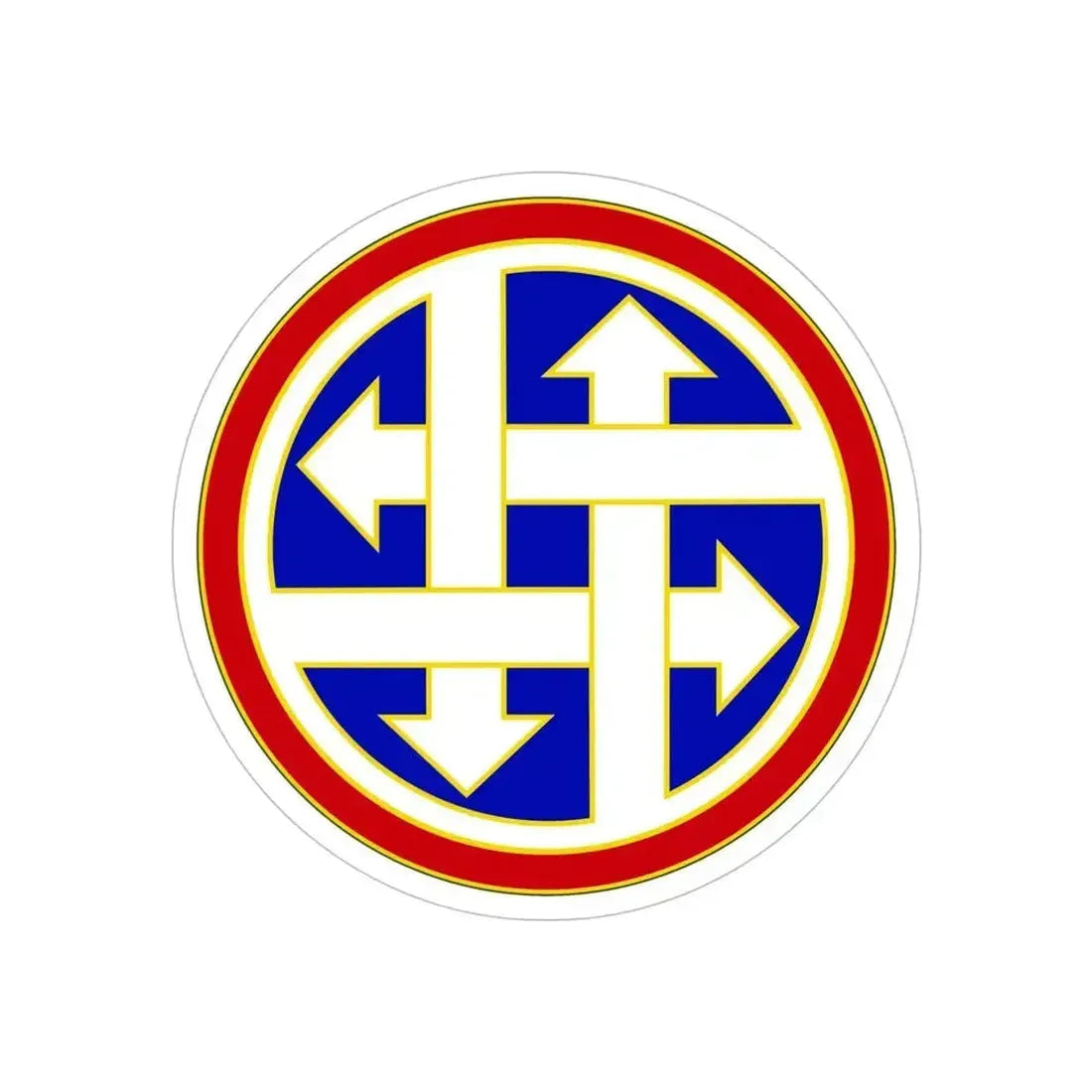 4 Sustainment Command (U.S. Army) REVERSE PRINT Transparent Die-Cut STICKER 5 Inch Die-Cut Transparent - The Sticker Space