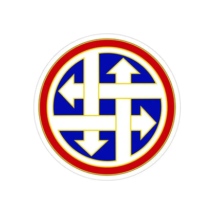 4 Sustainment Command (U.S. Army) REVERSE PRINT Transparent Die-Cut STICKER 5 Inch Die-Cut Transparent - The Sticker Space