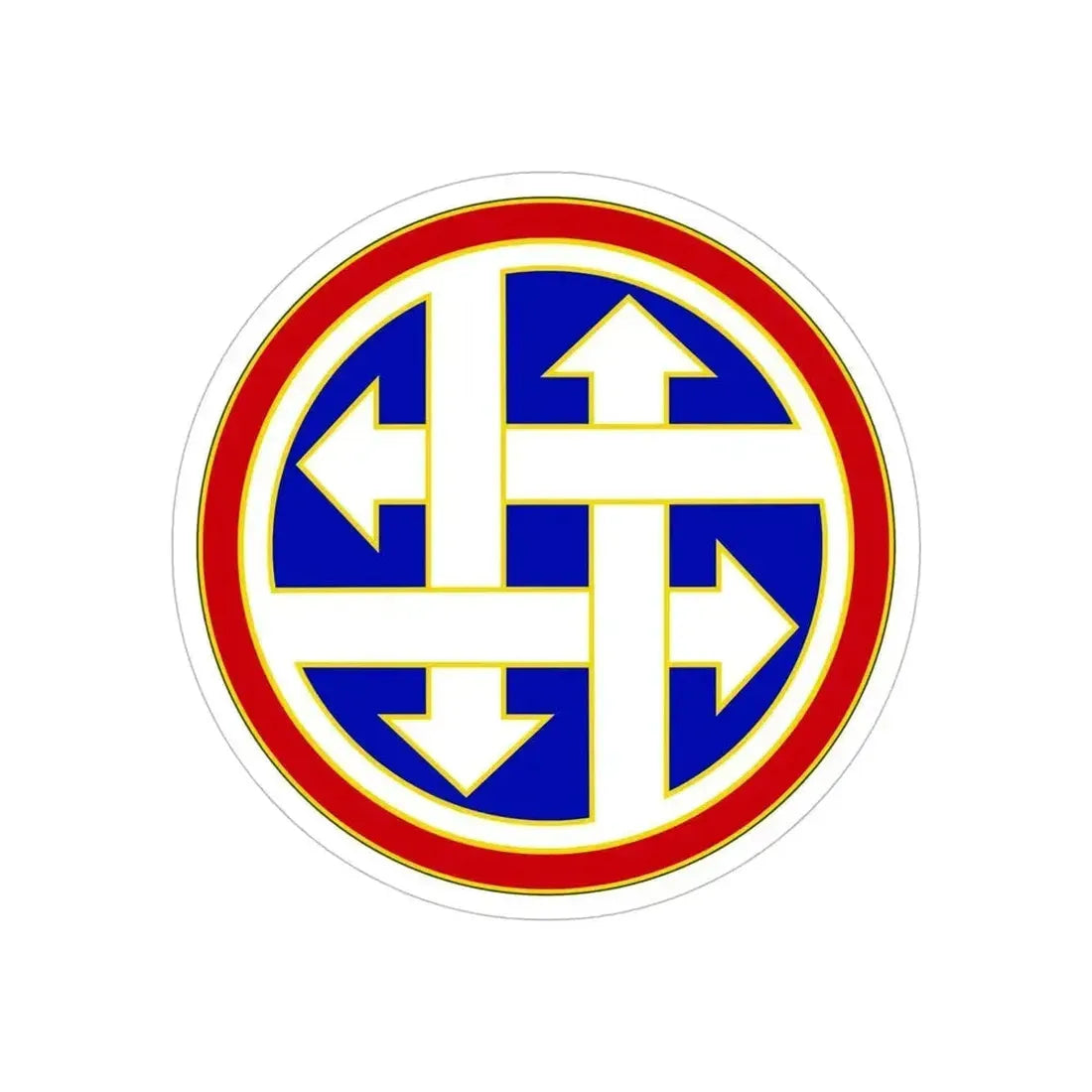 4 Sustainment Command (U.S. Army) REVERSE PRINT Transparent Die-Cut STICKER 6 Inch Die-Cut Transparent - The Sticker Space